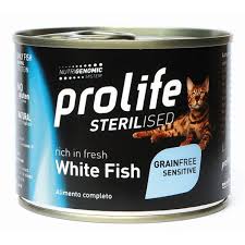 Prolife Sterilised Grain Free Sensitive Pesce Bianco 200g - Gatto Sterilizzato Prolife Sterilised Grain Free Sensitive Pesce Bianco 200g - Gatto Sterilizzato